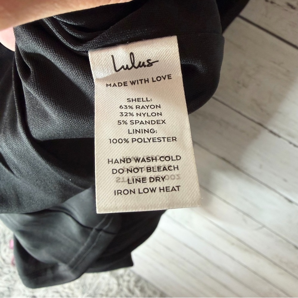 Lulus Classic Glam Black Off-the-Shoulder Bodycon Dress Size Medium - Picture 6 of 6